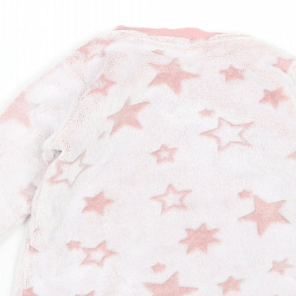 Nutmeg Girls Pink Geometric Polyester Top Pyjama Top Size 3-4 Years   - Star Pattern