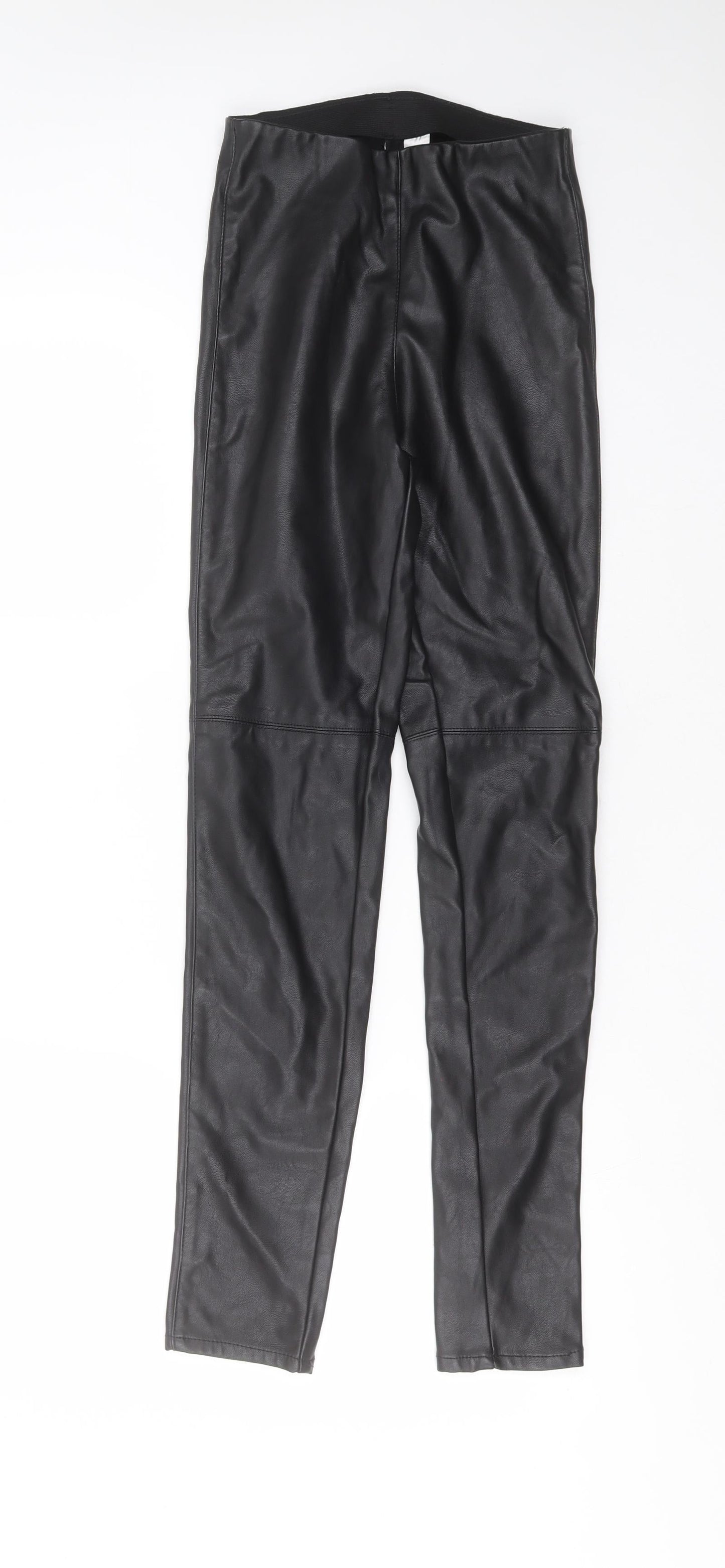 Divided by H&M Womens Black  Polyester Trousers  Size 8 L28 in Extra-Slim
