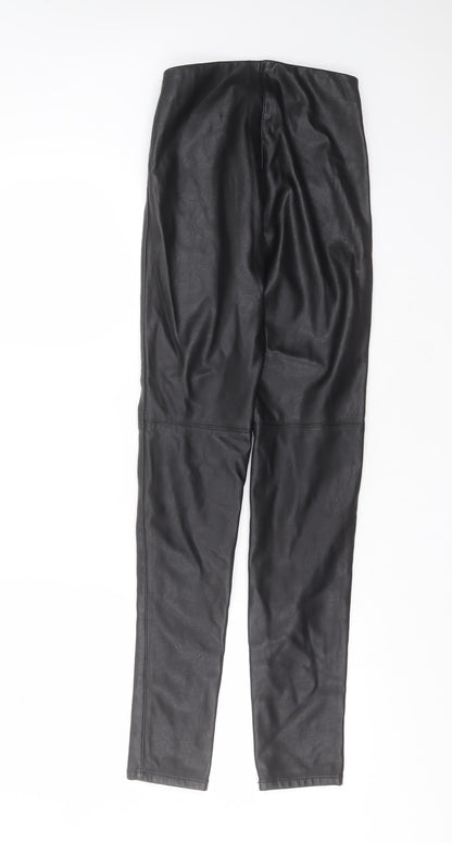 Divided by H&M Womens Black  Polyester Trousers  Size 8 L28 in Extra-Slim