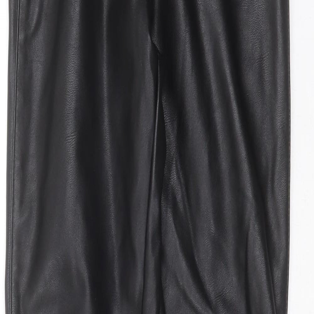 Divided by H&M Womens Black  Polyester Trousers  Size 8 L28 in Extra-Slim