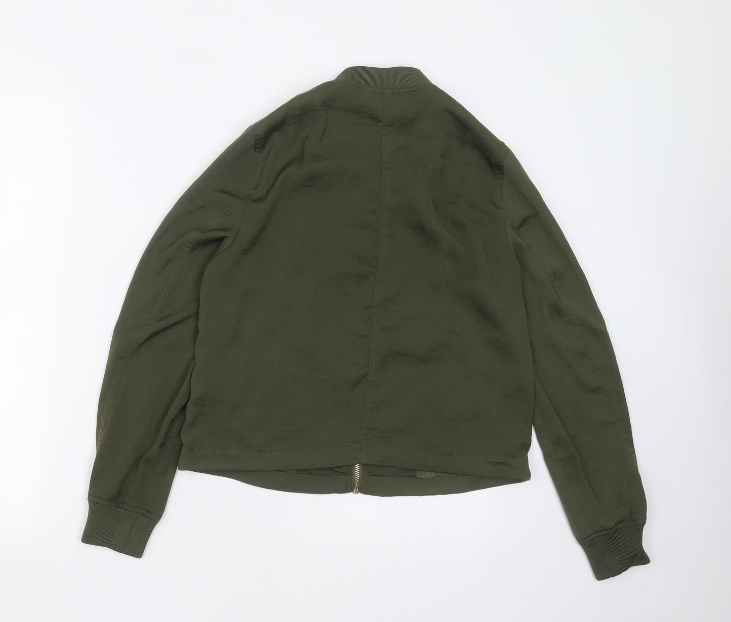 Divided by H&M Womens Green   Bomber Jacket Jacket Size 6  Zip