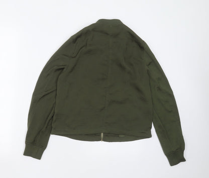 Divided by H&M Womens Green   Bomber Jacket Jacket Size 6  Zip