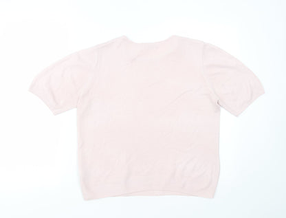 Womens UK Size 14 Marks and Spencer Pink Pullover Jumper