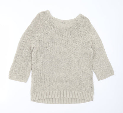 Womens UK Size 12 Marks and Spencer Beige Pullover Jumper