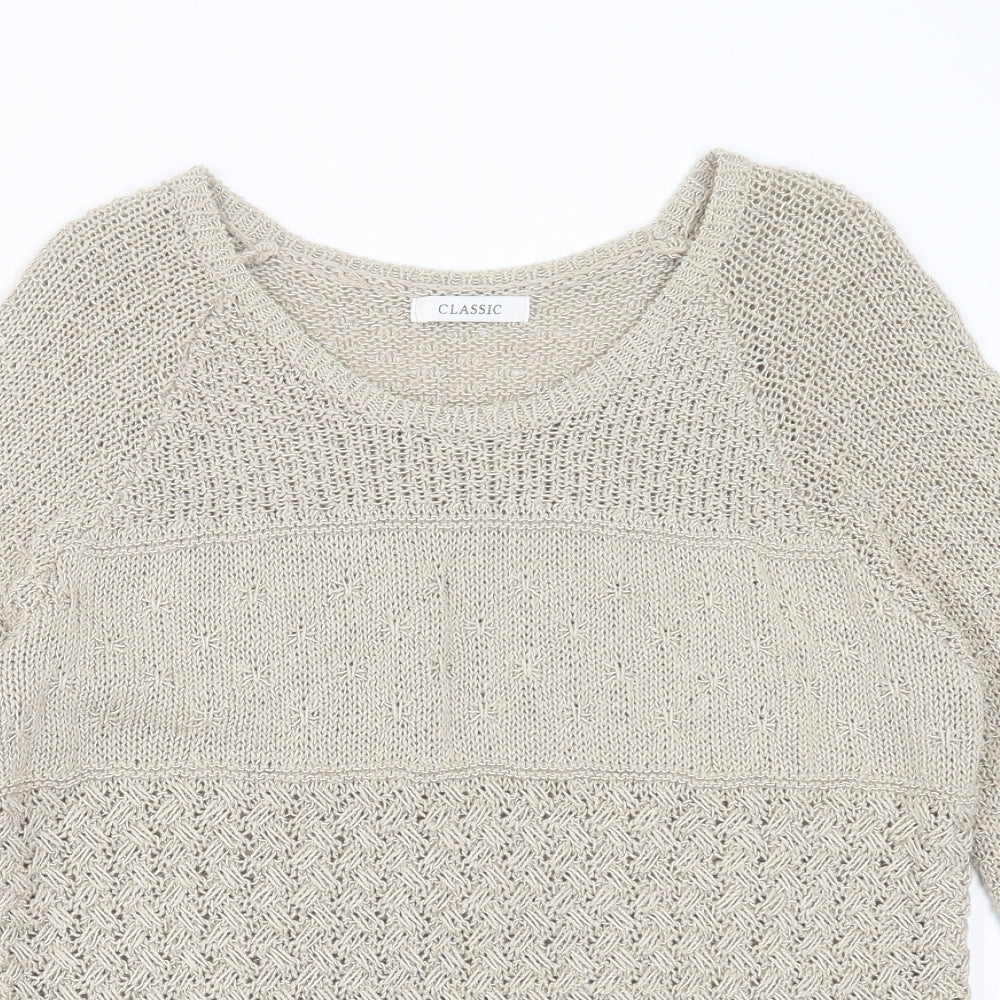 Womens UK Size 12 Marks and Spencer Beige Pullover Jumper