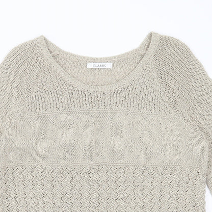 Womens UK Size 12 Marks and Spencer Beige Pullover Jumper