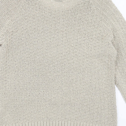 Womens UK Size 12 Marks and Spencer Beige Pullover Jumper