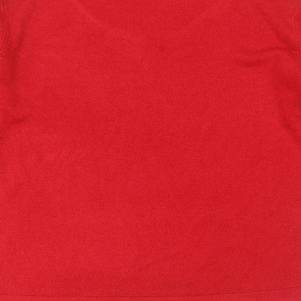Womens UK Size M BM Red Pullover Jumper