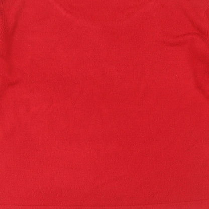 Womens UK Size M BM Red Pullover Jumper