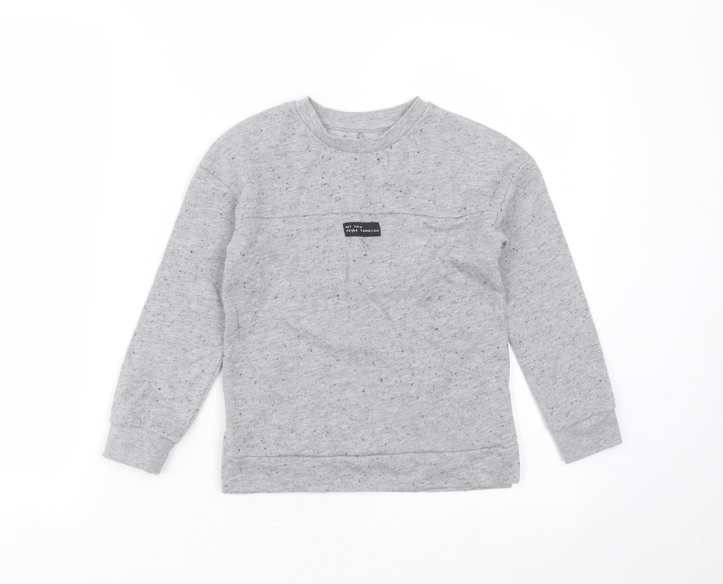 George Boys Grey  Polyester Pullover Sweatshirt Size 5-6 Years   - not now maybe tomorrow