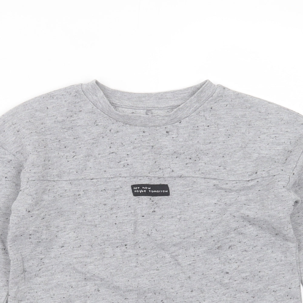 George Boys Grey  Polyester Pullover Sweatshirt Size 5-6 Years   - not now maybe tomorrow