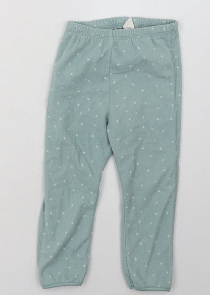 H&M Girls Green Polka Dot Polyester Cami Pyjama Pants Size 2 Years  Pullover