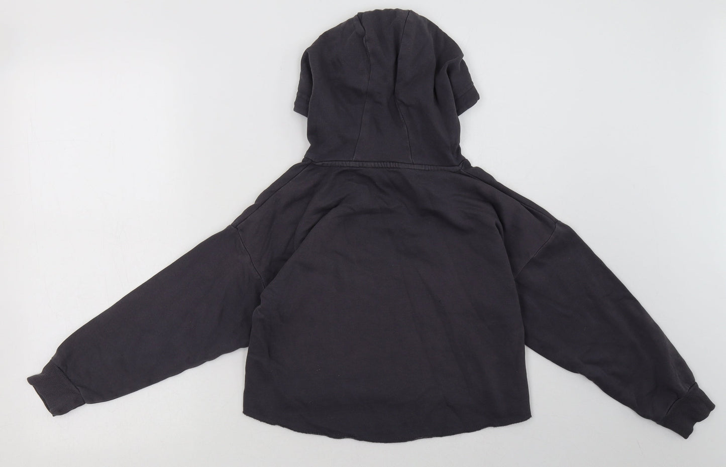 George Girls Grey  Cotton Pullover Hoodie Size 9-10 Years  Pullover - powerful
