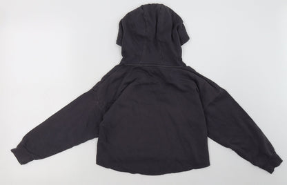George Girls Grey  Cotton Pullover Hoodie Size 9-10 Years  Pullover - powerful