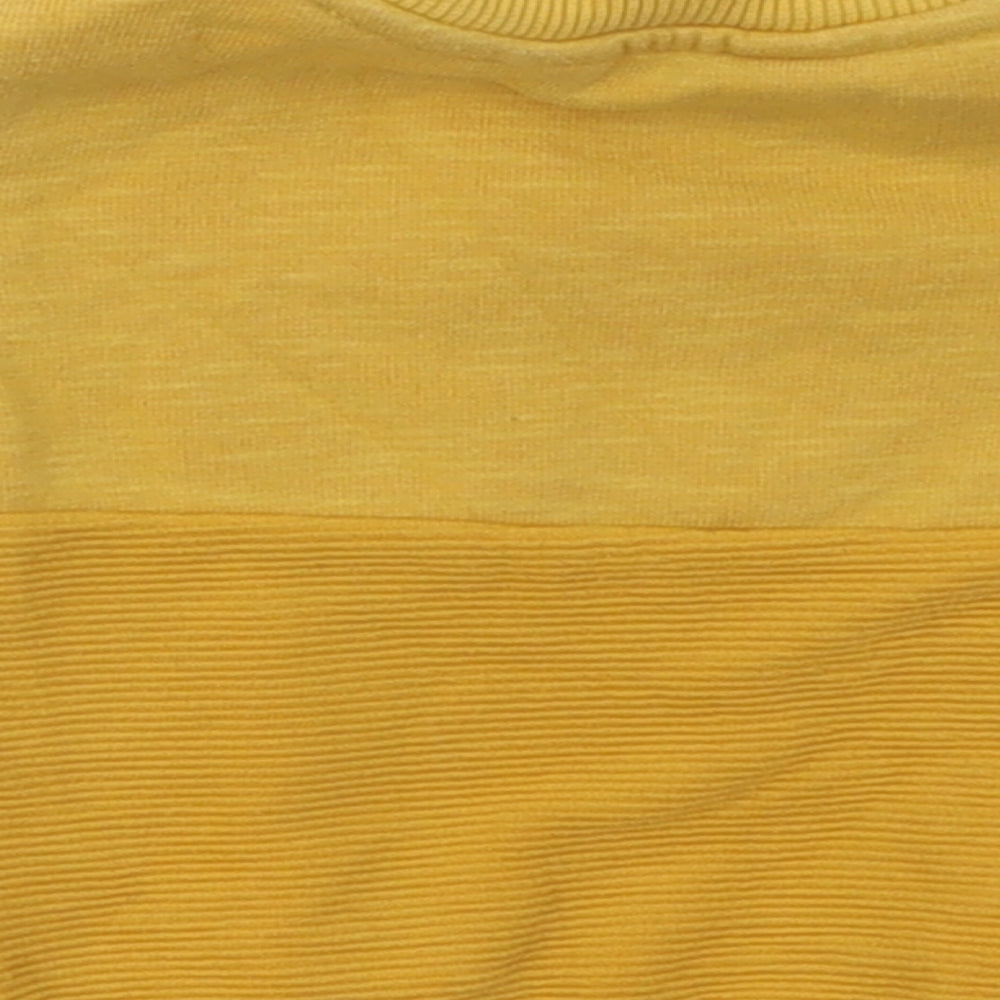 Primark Boys Yellow  Cotton Basic Casual Size 3-6 Months Crew Neck Button - cute dude