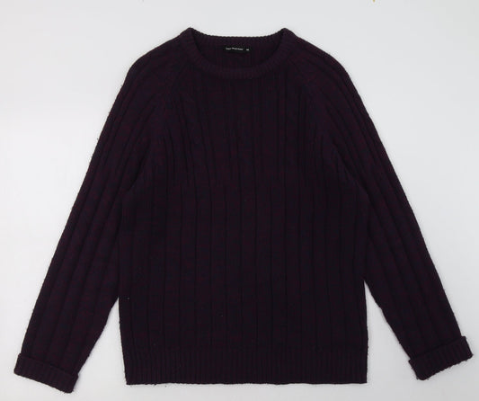 Primark Mens Purple  Acrylic Pullover Sweatshirt Size M