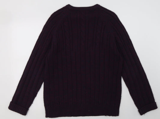 Primark Mens Purple  Acrylic Pullover Sweatshirt Size M