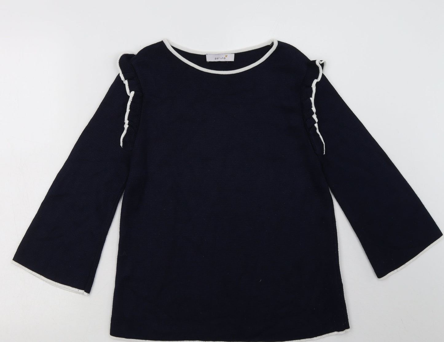Womens UK Size 12 Marks and Spencer Blue Pullover Sweatshirt