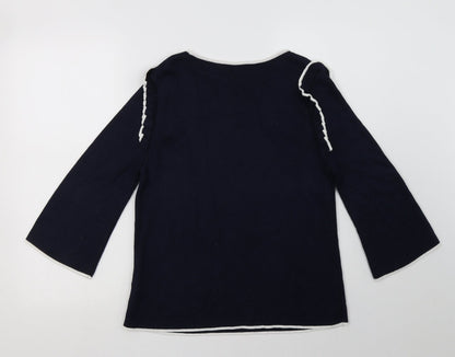 Womens UK Size 12 Marks and Spencer Blue Pullover Sweatshirt