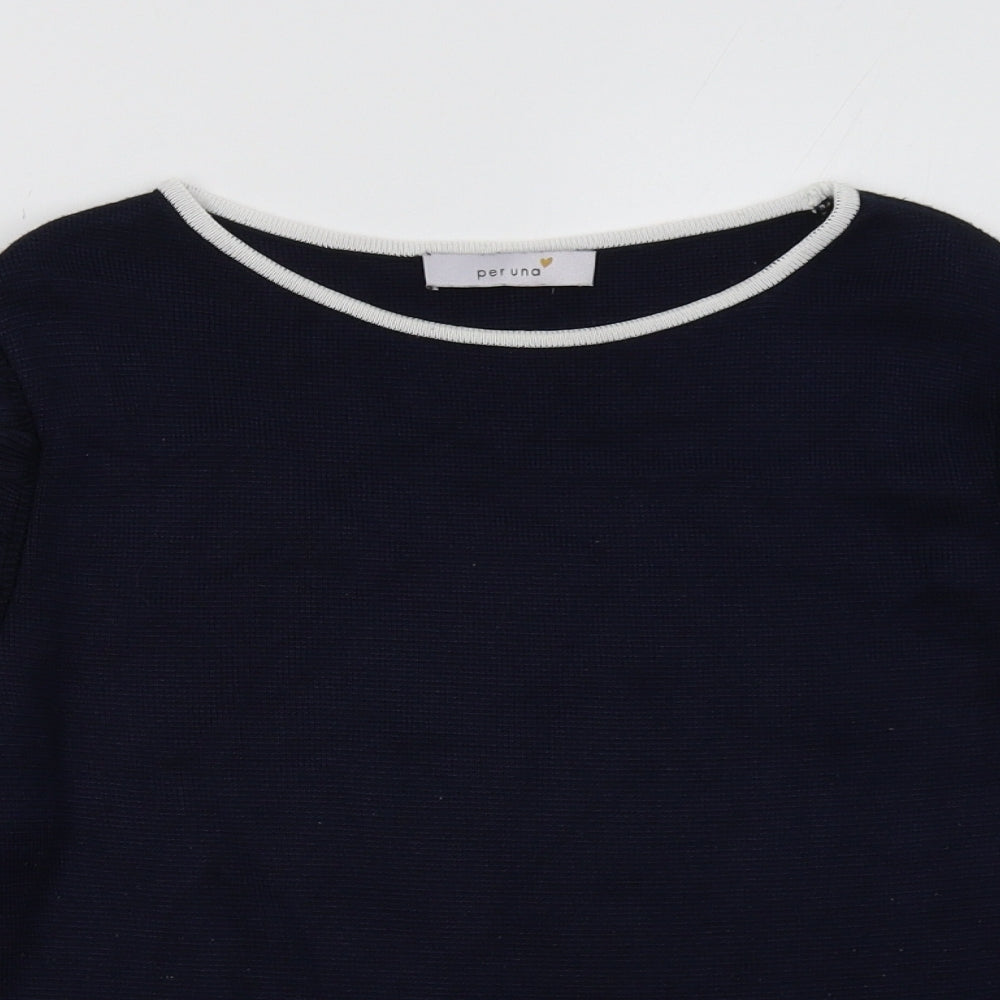 Womens UK Size 12 Marks and Spencer Blue Pullover Sweatshirt