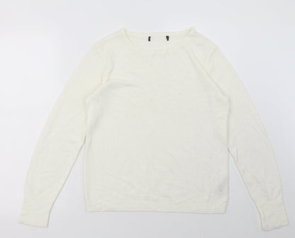 Primark Womens White  Acrylic Pullover Sweatshirt Size S  Pullover