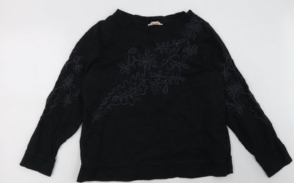 sainsburys Womens Grey Fair Isle Cotton Pullover Sweatshirt Size 16  Pullover