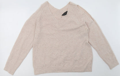 Dorothy Perkins Womens Pink  Acrylic Pullover Sweatshirt Size 14  Pullover