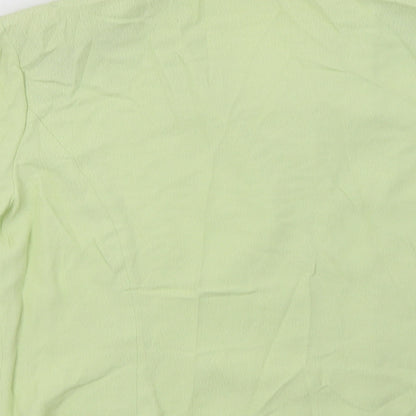 Womens UK Size 14 Country Casuals Green Basic Button-Up