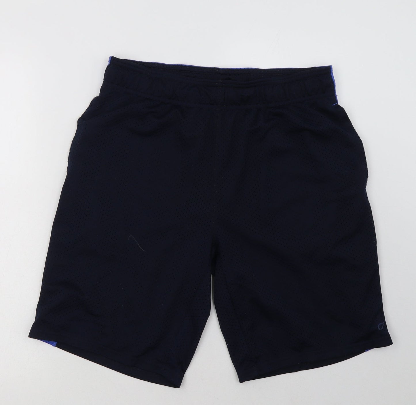 gao Mens Blue  Polyester Sweat Shorts Size S L10 in Regular Tie
