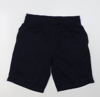 gao Mens Blue  Polyester Sweat Shorts Size S L10 in Regular Tie