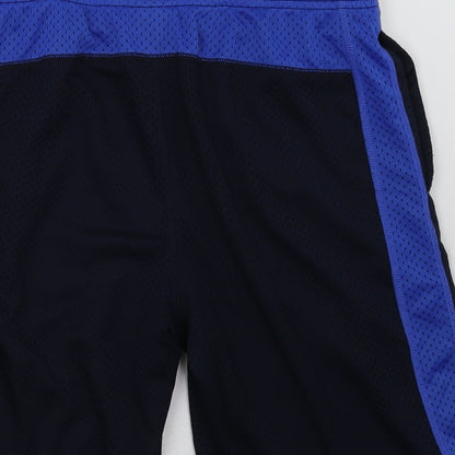 gao Mens Blue  Polyester Sweat Shorts Size S L10 in Regular Tie