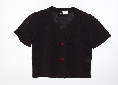 Womens UK Size M Joella Di Marco Brown Cardigan Jumper