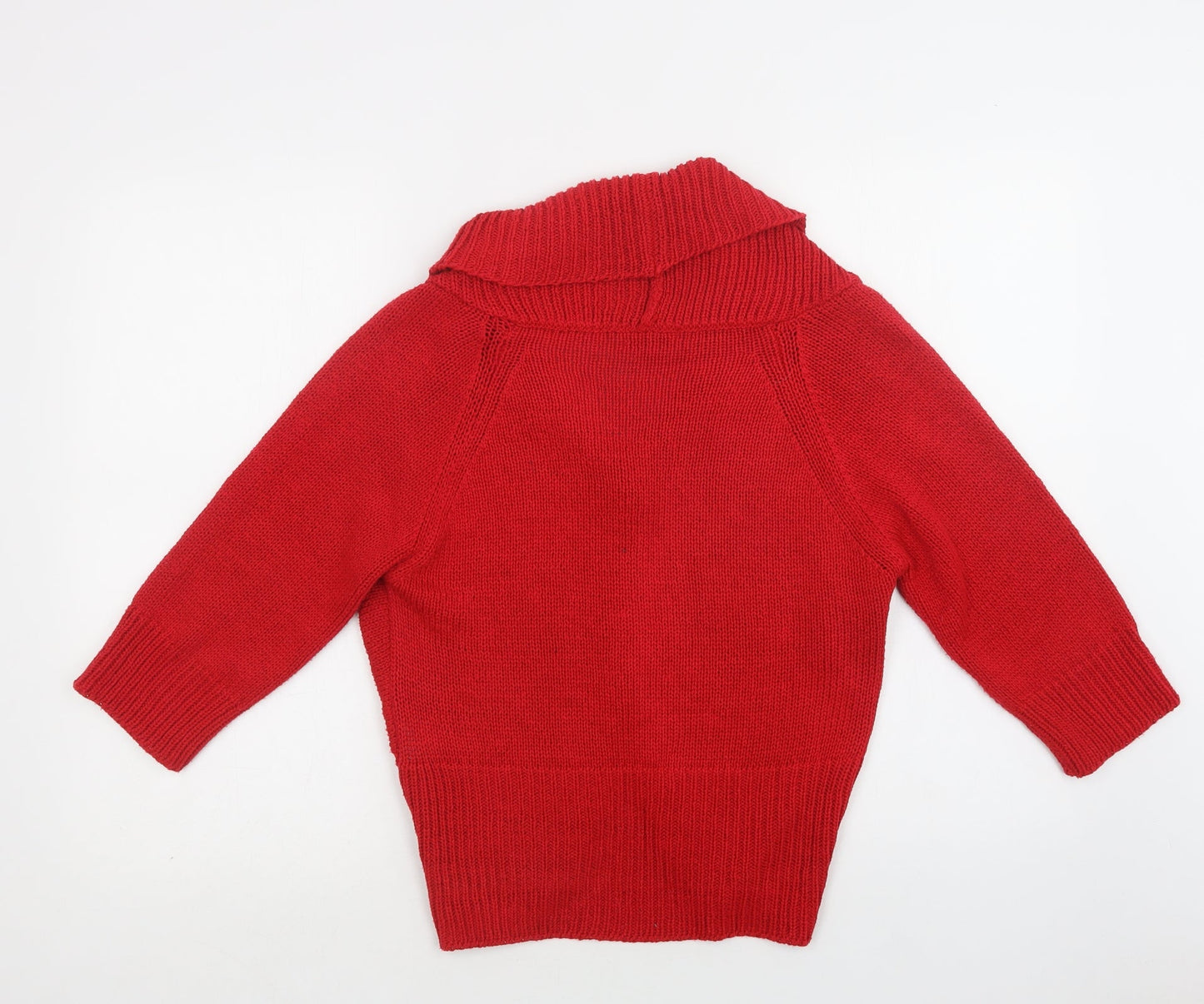 Womens UK Size M Per Una Red Cardigan Jumper