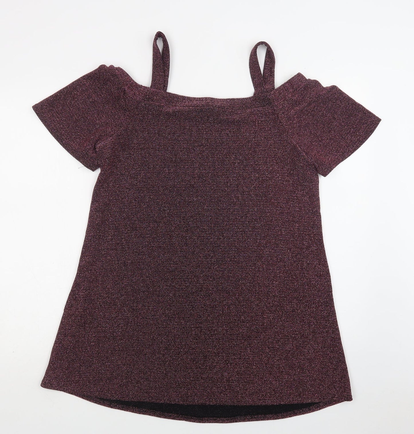 New Lok Womens Purple  Nylon A-Line  Size 12  Off the Shoulder