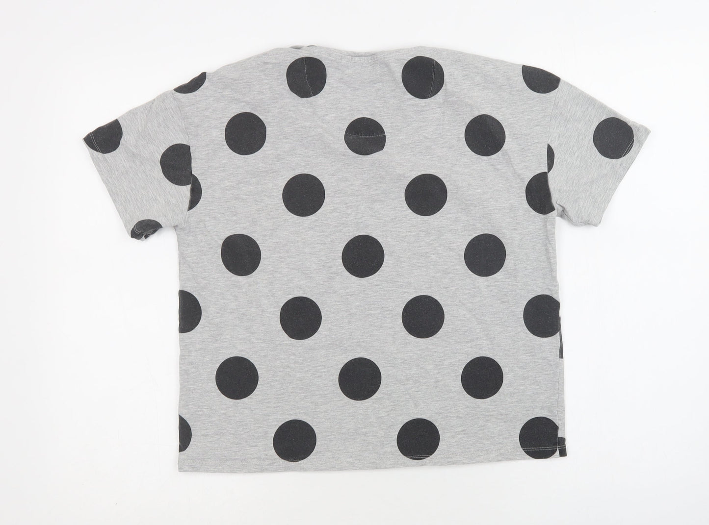 NEXT Girls Grey Polka Dot Cotton Top Pyjama Top Size 13 Years