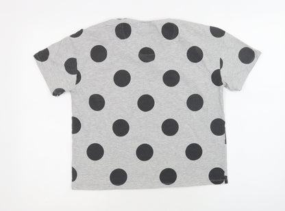 NEXT Girls Grey Polka Dot Cotton Top Pyjama Top Size 13 Years