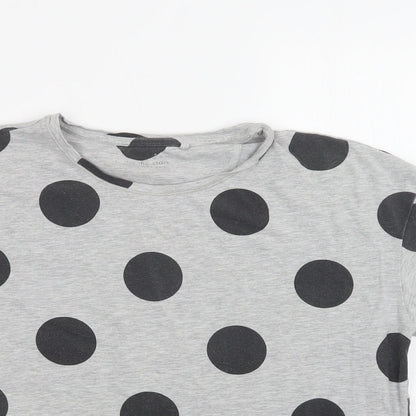 NEXT Girls Grey Polka Dot Cotton Top Pyjama Top Size 13 Years