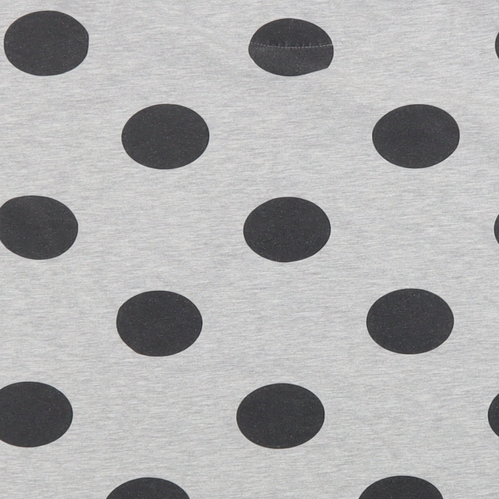 NEXT Girls Grey Polka Dot Cotton Top Pyjama Top Size 13 Years