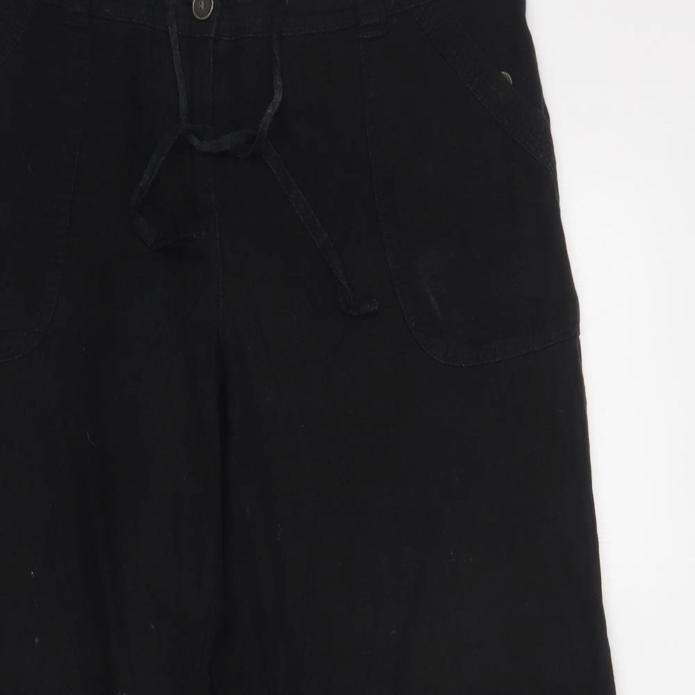 Womens UK Size 14 Debenhams Regular Fit  Black Trousers