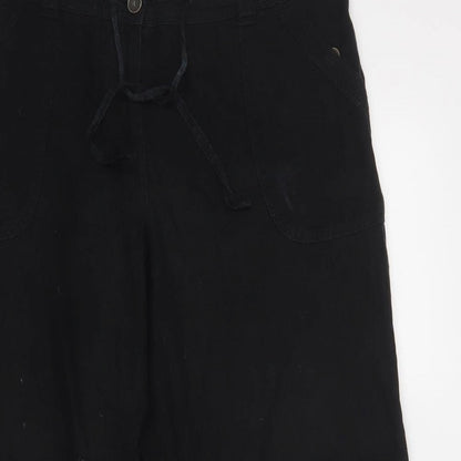 Womens UK Size 14 Debenhams Regular Fit  Black Trousers