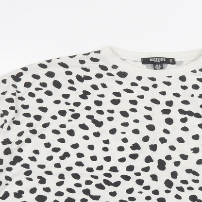 Womens UK Size 6 Missguided White Basic Blouse