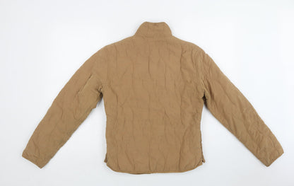 Jack Turply Womens Beige Floral  Quilted Jacket Size 12  Zip