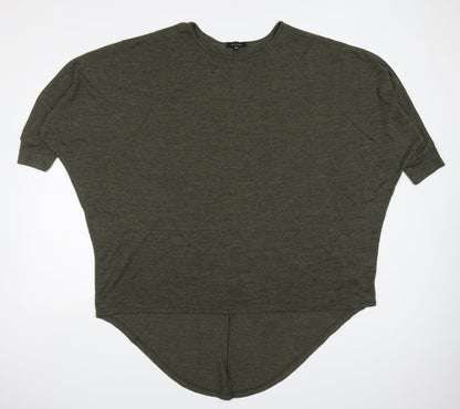 Womens UK Size S New Look Green Basic T-Shirt