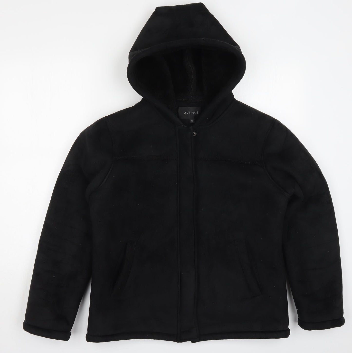 Avenue Womens Black   Jacket  Size 14  Zip