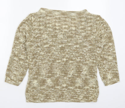 Womens UK Size M Liz Claiborne Beige Pullover Jumper