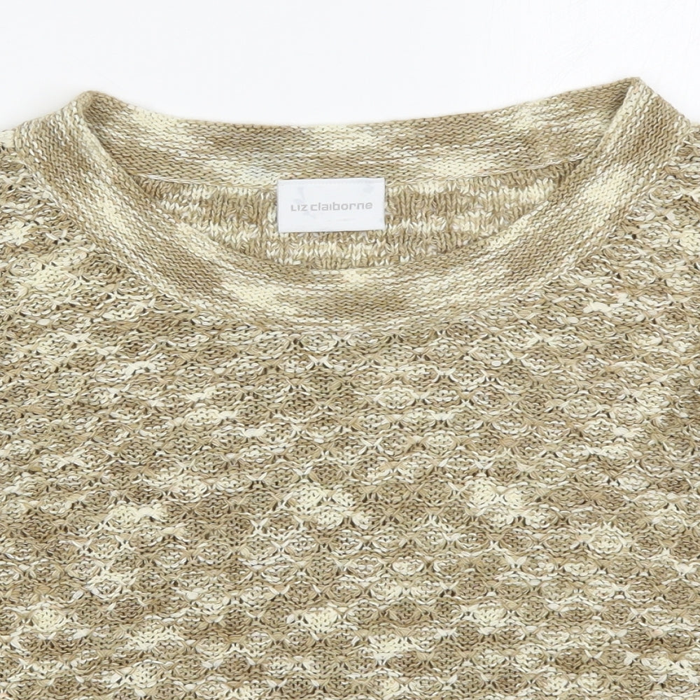 Womens UK Size M Liz Claiborne Beige Pullover Jumper