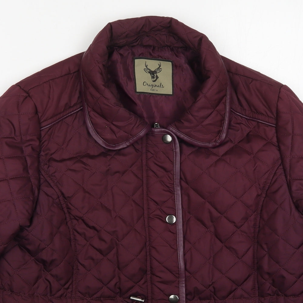 Originals Womens Purple   Quilted Coat Size 14  Zip