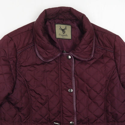 Originals Womens Purple   Quilted Coat Size 14  Zip