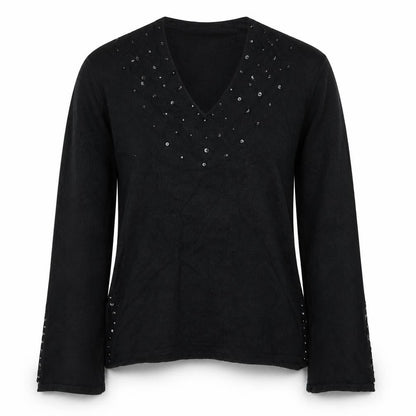 Womens UK Size S Off Shoot Black Pullover Jumper
