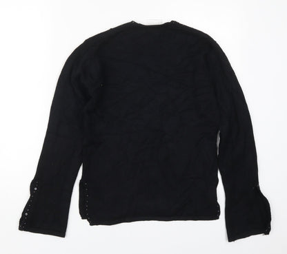 Womens UK Size S Off Shoot Black Pullover Jumper